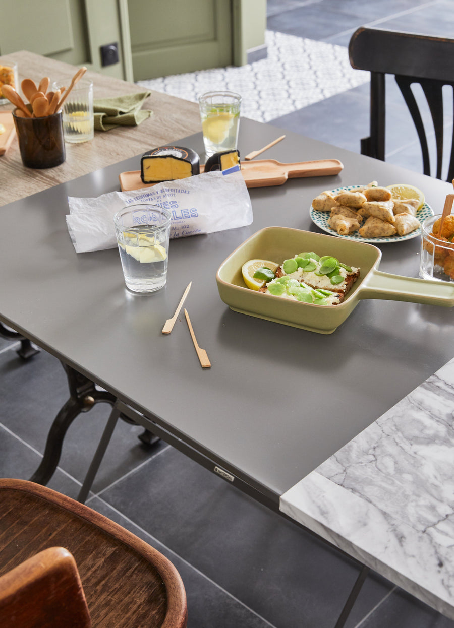 Bricocenter FLORA NATERIAL - Folding Table 2 seater Square Steel - 70x70xh71