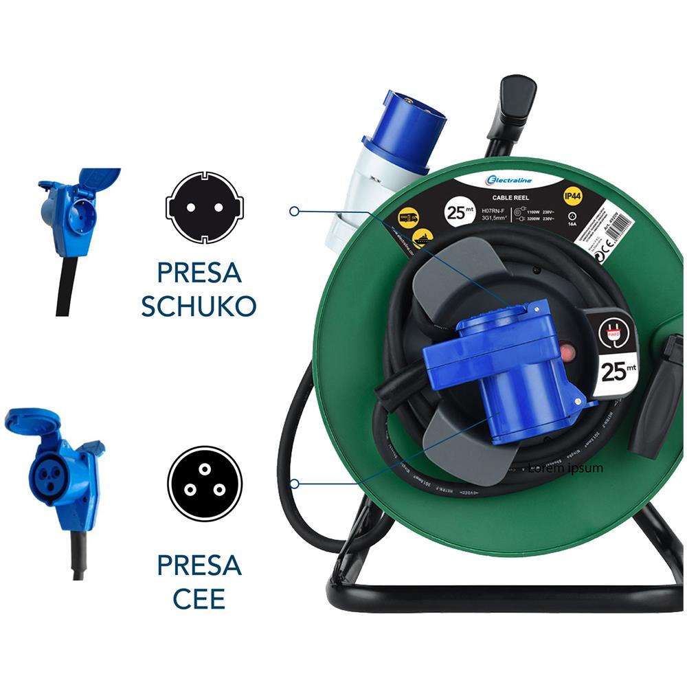 CARAVAN CABLE REEL -WITH CABLE IN GO