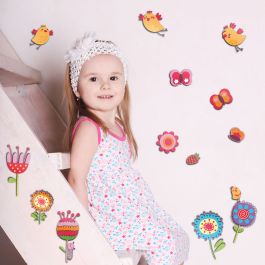 STICKER 3 LEVELS BIRDS END FLOWERS 31.5X36 CM