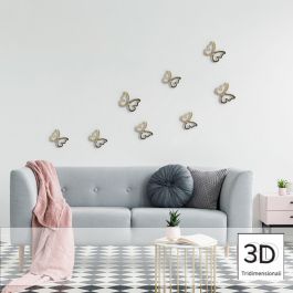 3D ADHESIVE SHAPES GOLD BUTTERFLIES 32X12CM