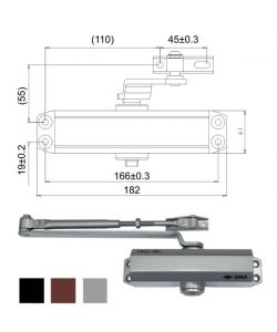 BLACK SPRING-SCREW SHUTTER STOPPER