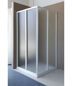 68/79 X 68/79 SQUARE SHOWER STALL 3MM GLASS WHITE BAHAMAS