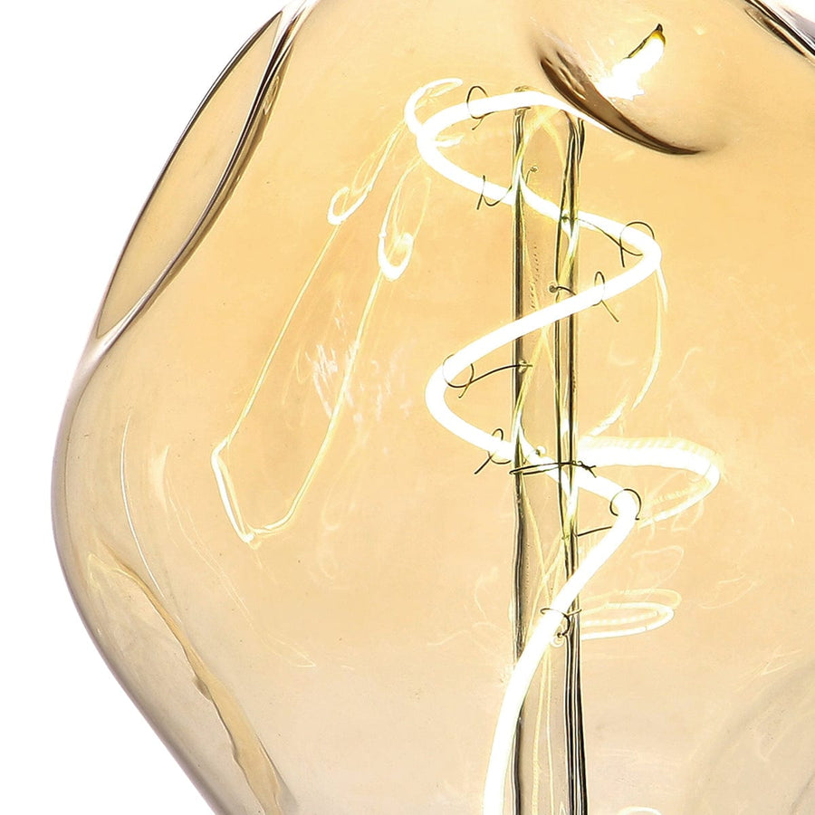 AMBER PEAR DECORATIVE BULB E27=6W WARM LIGHT DIMMABLE