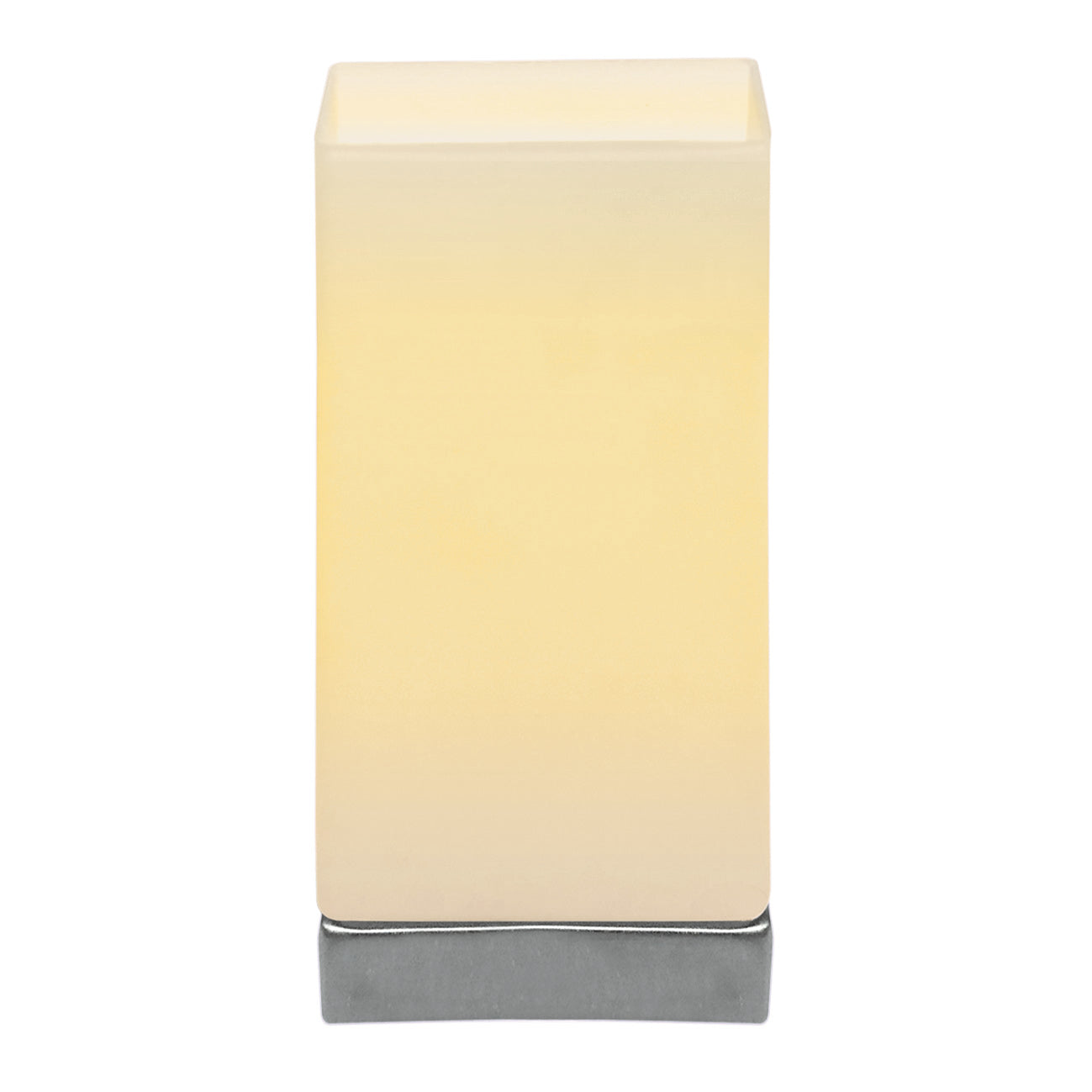 LIBRA TABLE LAMP WHITE GLASS 10X10X2.5CM E27 DIMMABLE TOUCH