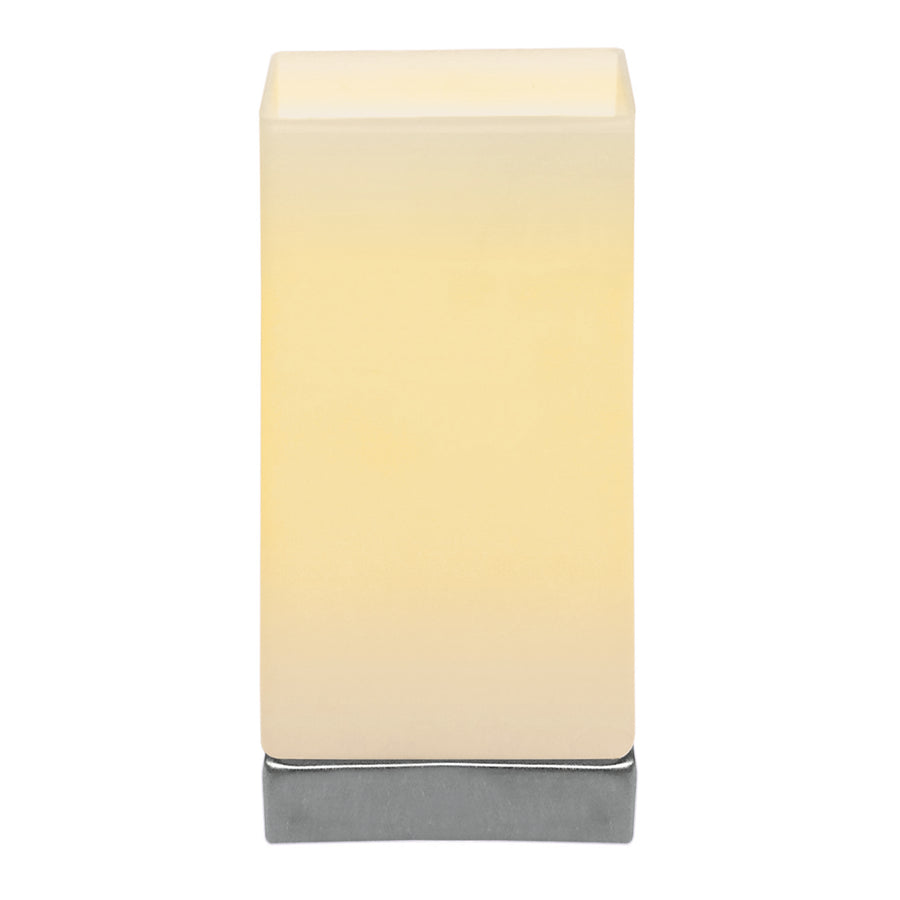 LIBRA TABLE LAMP WHITE GLASS 10X10X2.5CM E27 DIMMABLE TOUCH
