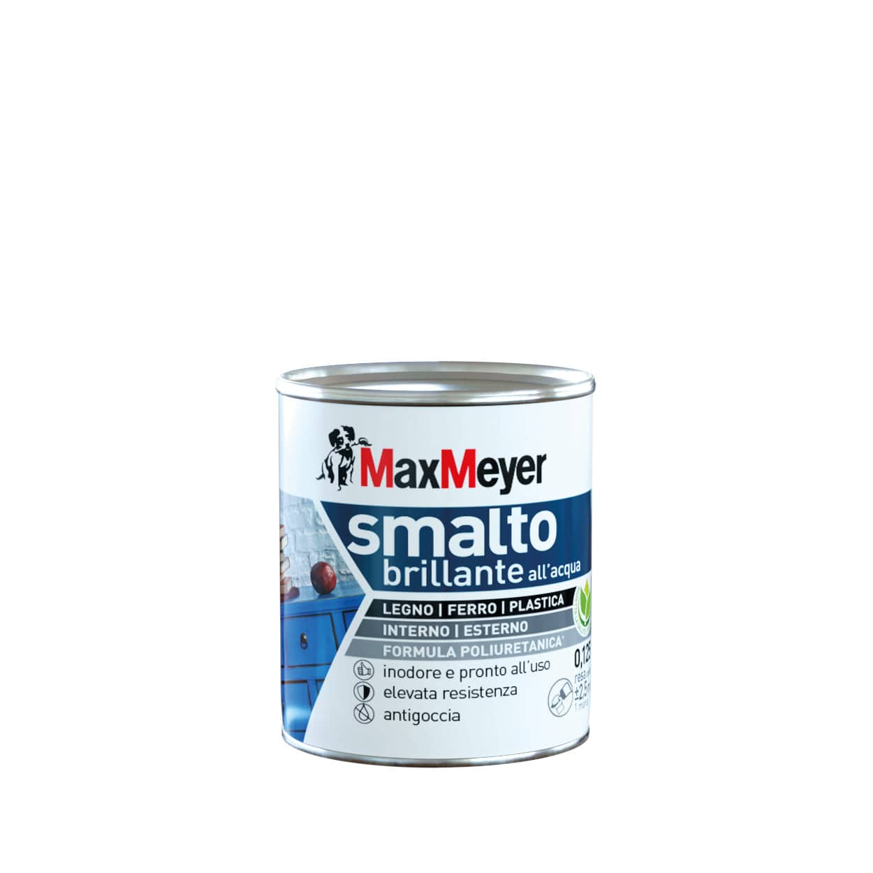 Bricocenter 125 ML BRILLIANT CREAM-WHITE POLYURETHANE WATER ENAMEL