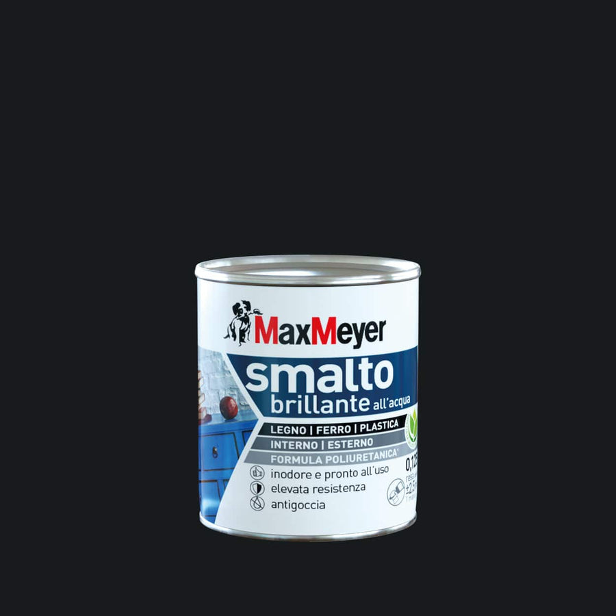 Bricocenter 125 ML GLOSS BLACK POLYURETHANE WATER-BASED ENAMEL