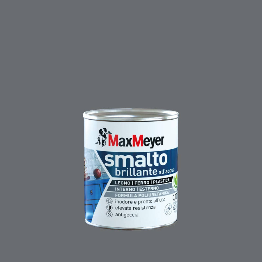 Bricocenter 125 ML BRILLIANT SMOKE-GREY POLYURETHANE WATER ENAMEL