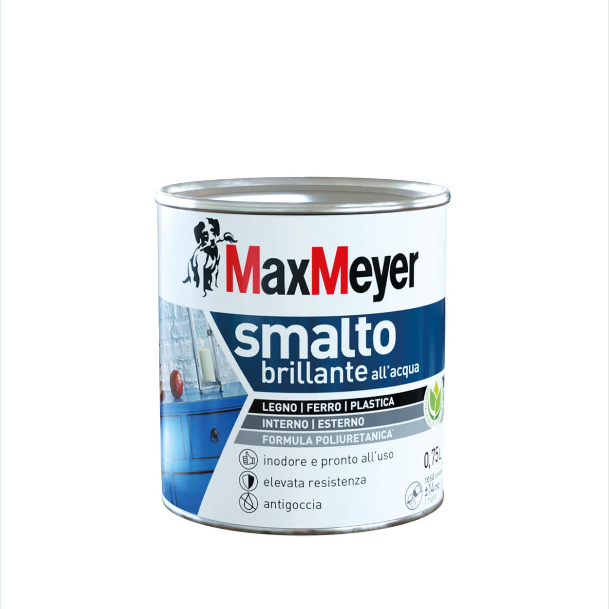 Bricocenter DARK GREEN POLYURETHANE WATER-BASED ENAMEL 750 ML