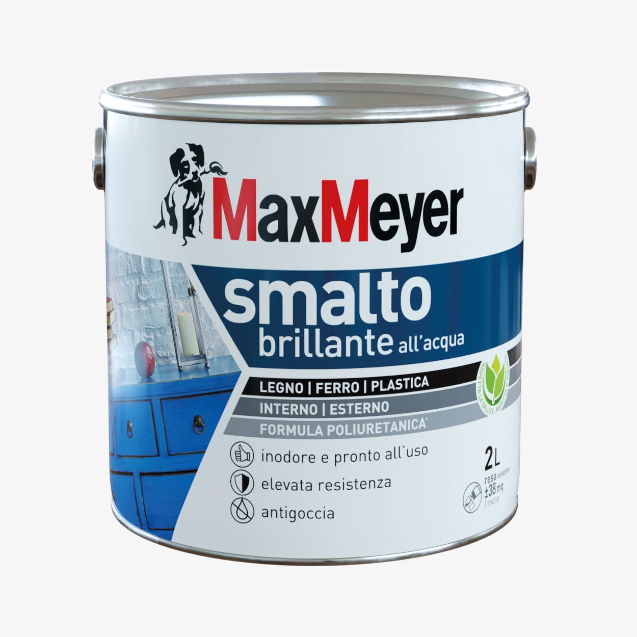 BRILLIANT WHITE POLYURETHANE WATERBORNE ENAMEL 2 L