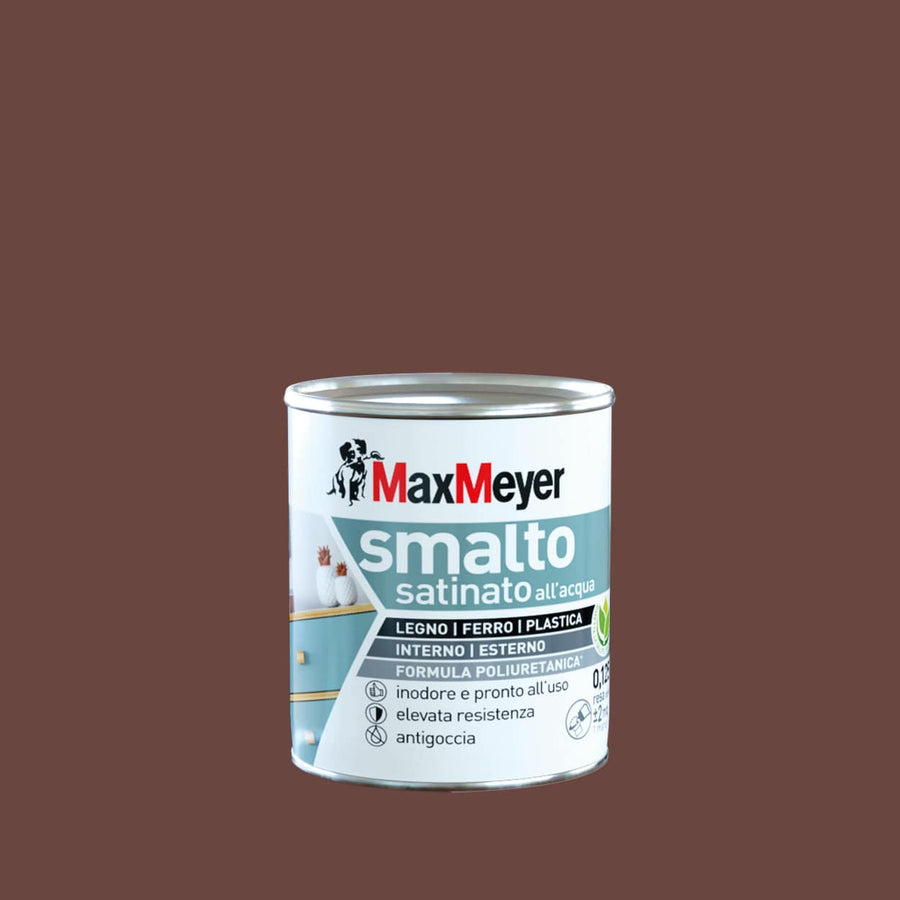 Bricocenter CHOCOLATE SATIN POLYURETHANE WATER ENAMEL 125 ML