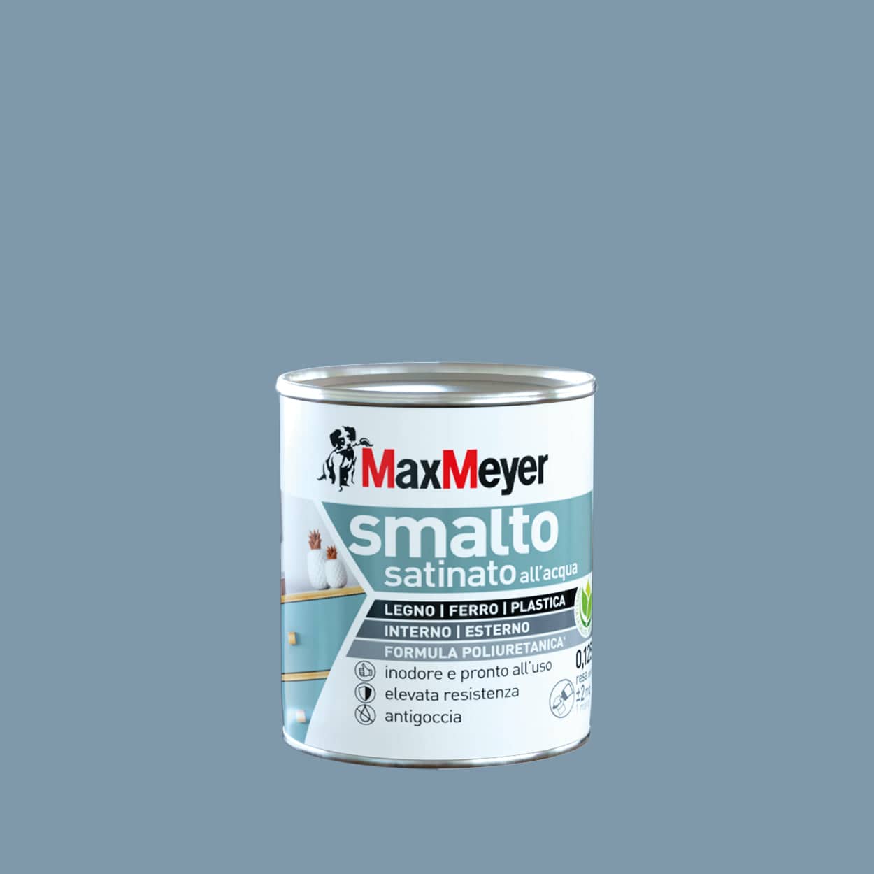 Bricocenter POLYURETHANE WATER-BASED SATIN DENIM ENAMEL 125 ML