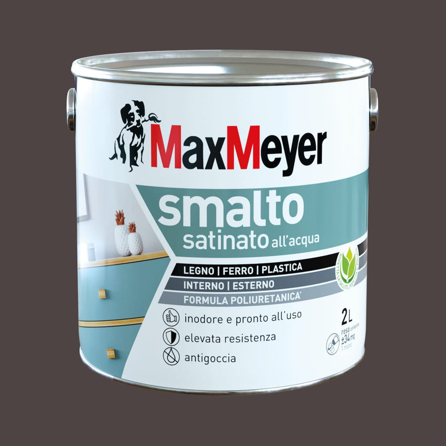 Bricocenter BROWN SATIN POLYURETHANE WATERBORNE ENAMEL 2 L