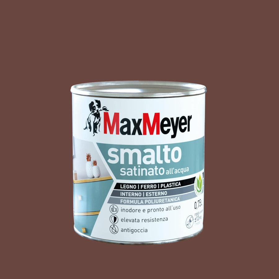 Bricocenter CHOCOLATE SATIN POLYURETHANE WATER ENAMEL 750 ML
