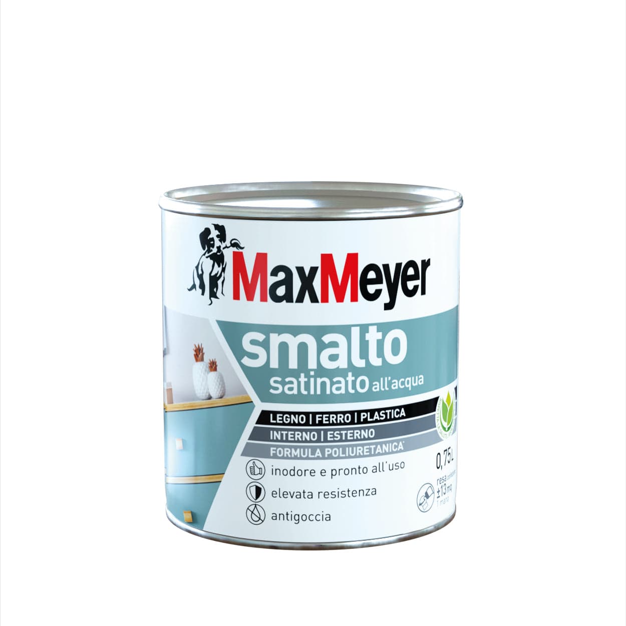 Bricocenter STONE GREY SATIN POLYURETHANE WATER ENAMEL 750 ML