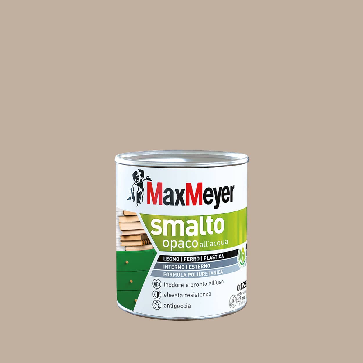 Bricocenter WATER-BASED POLYURETHANE ENAMEL DOVE GREY MATT 125 ML