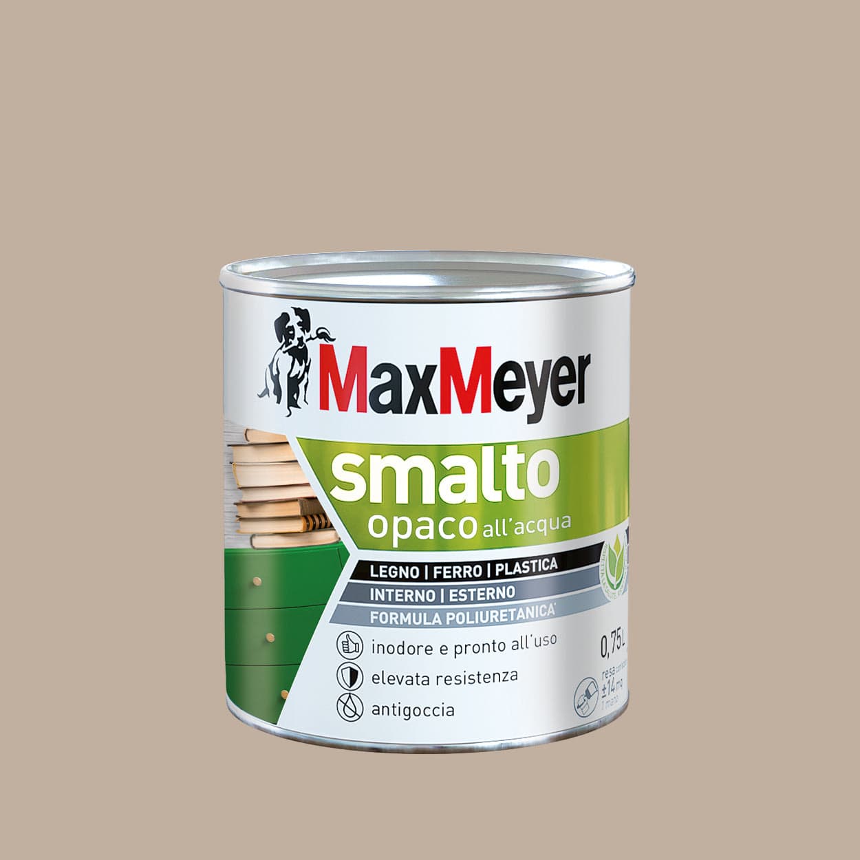 Bricocenter WATER-BASED POLYURETHANE ENAMEL DOVE GREY MATT 750 ML