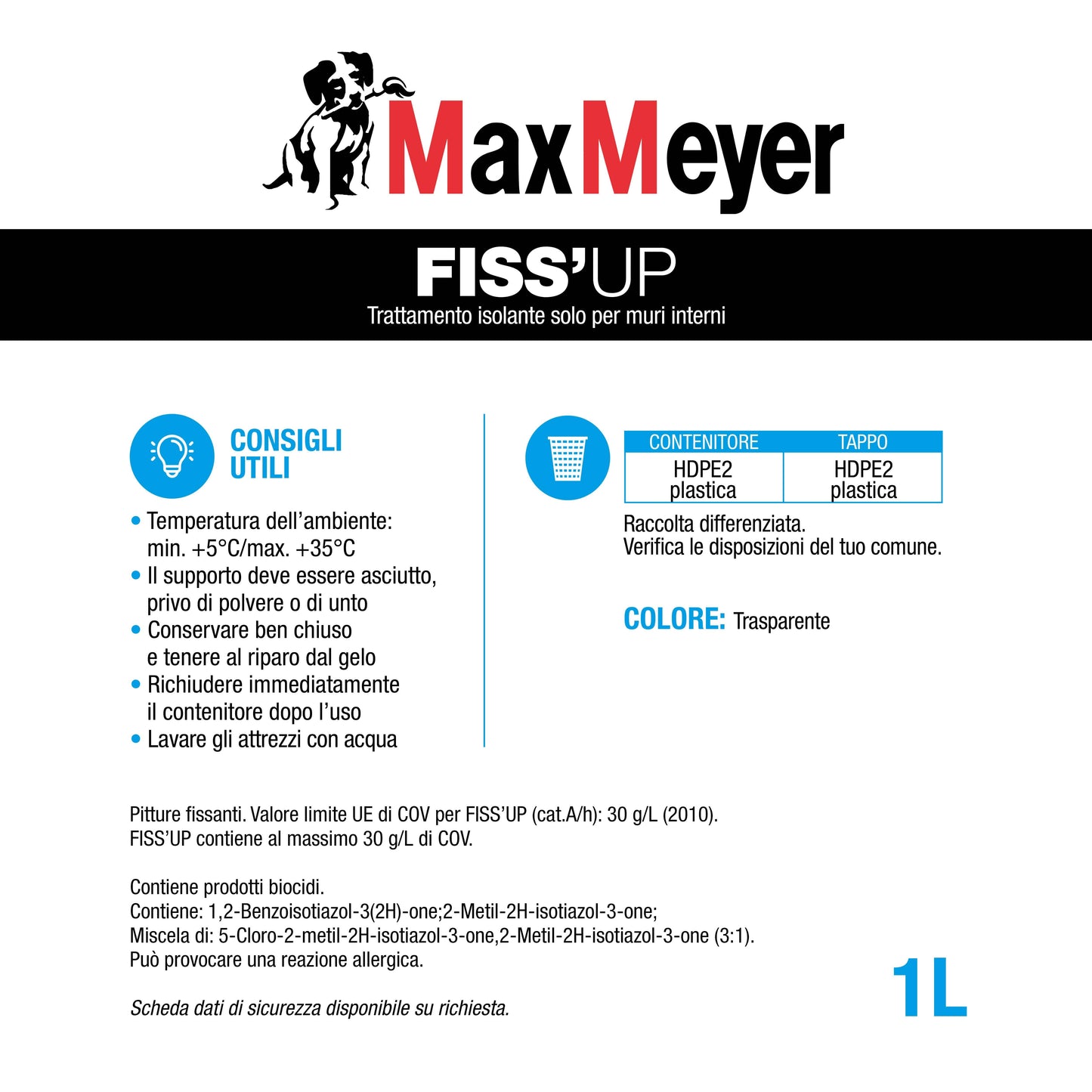 Bricocenter INTERIOR/EXTERIOR WALL FIXATIVE MAX MEYER 1LT