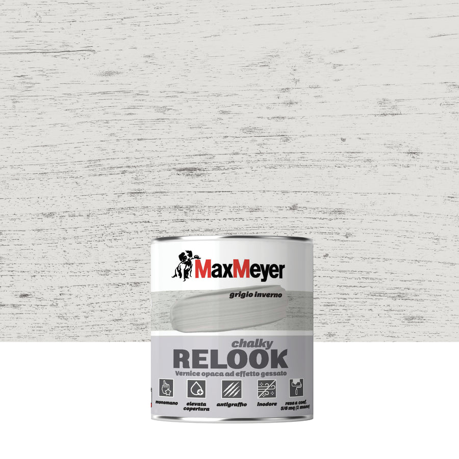 CHALKY GRAY WINTER RELOOK WATERBORNE WOOD GLAZE 500ML