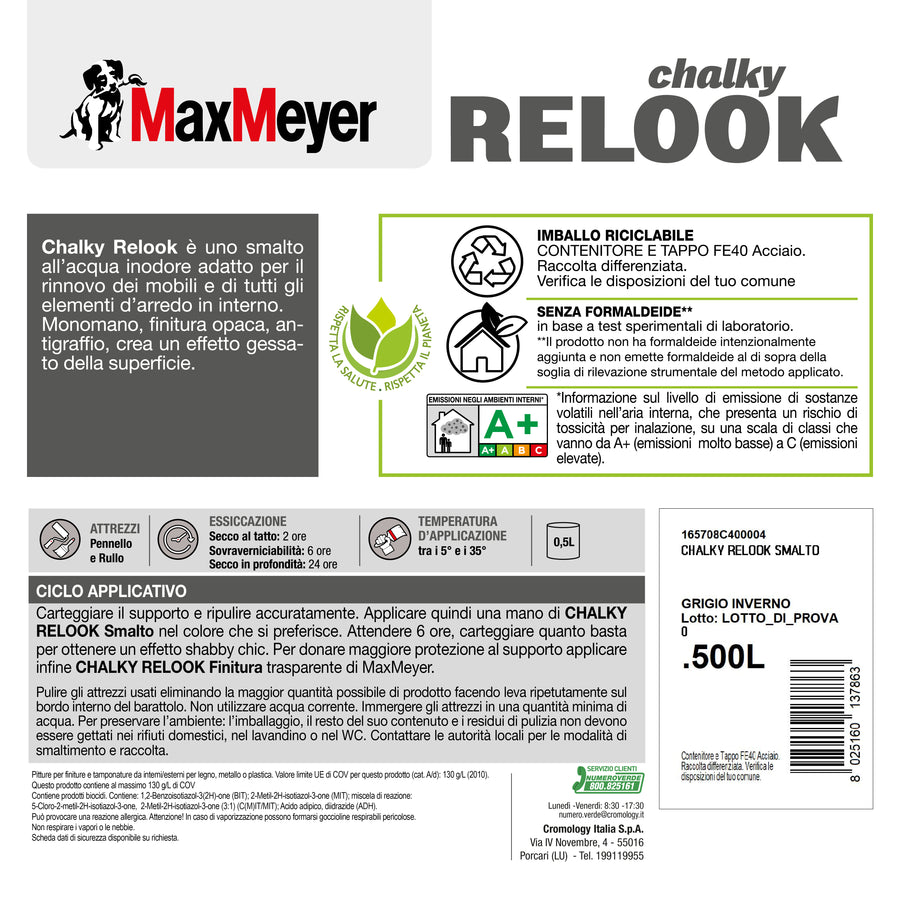 CHALKY GRAY WINTER RELOOK WATERBORNE WOOD GLAZE 500ML