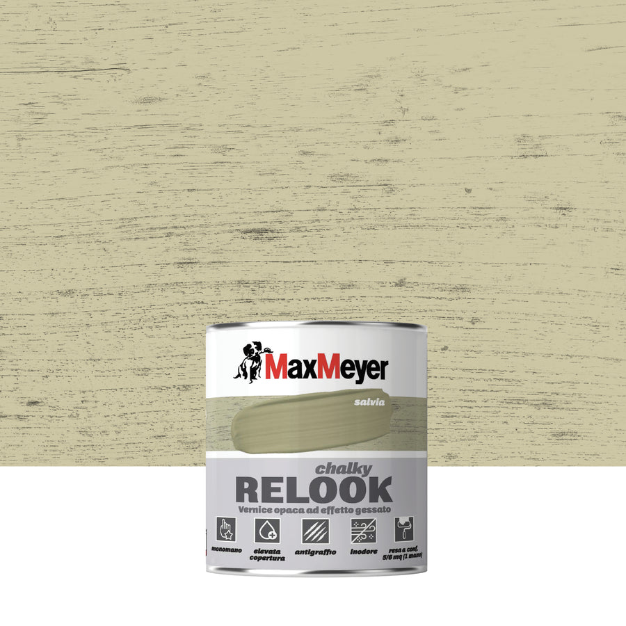 RELOOK SAGE GREEN CHALKY WATERBORNE WOOD GLAZE 500ML