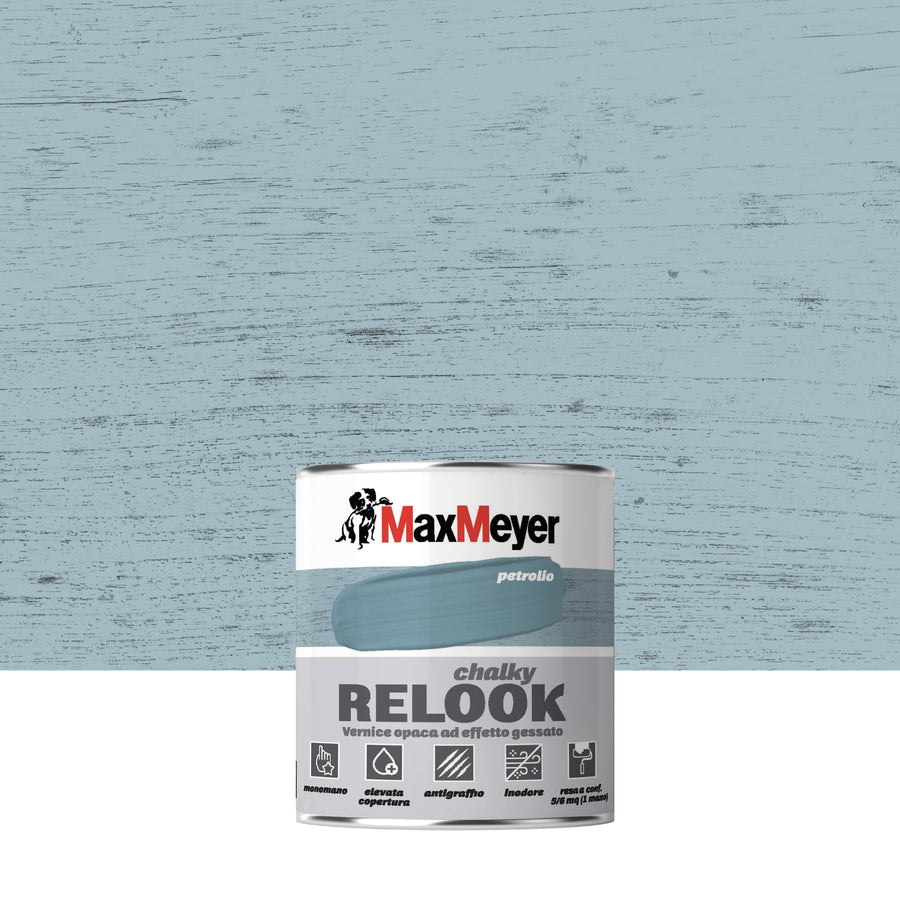 CHALKY BLUE PETROLEUM RELOOK WATERBORNE WOOD GLAZE 500ML