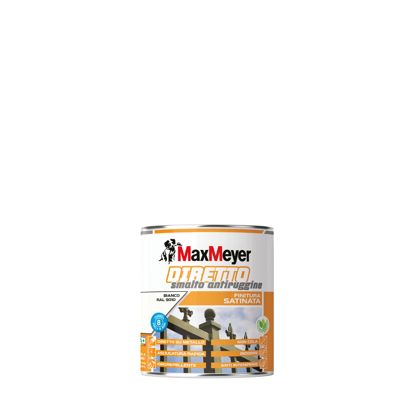 Rust-proof water-based enamel, satin white, R9010, 750ml