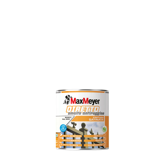 Rust-proof water-based enamel, satin white, R9010, 750ml