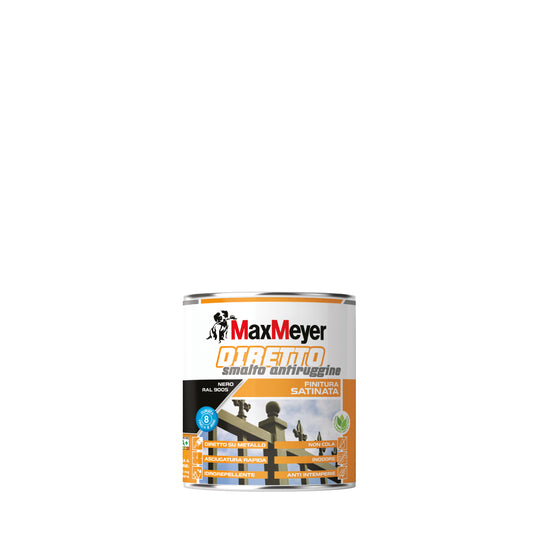 Rust-proof water-based enamel, satin black, R9005, 750ml