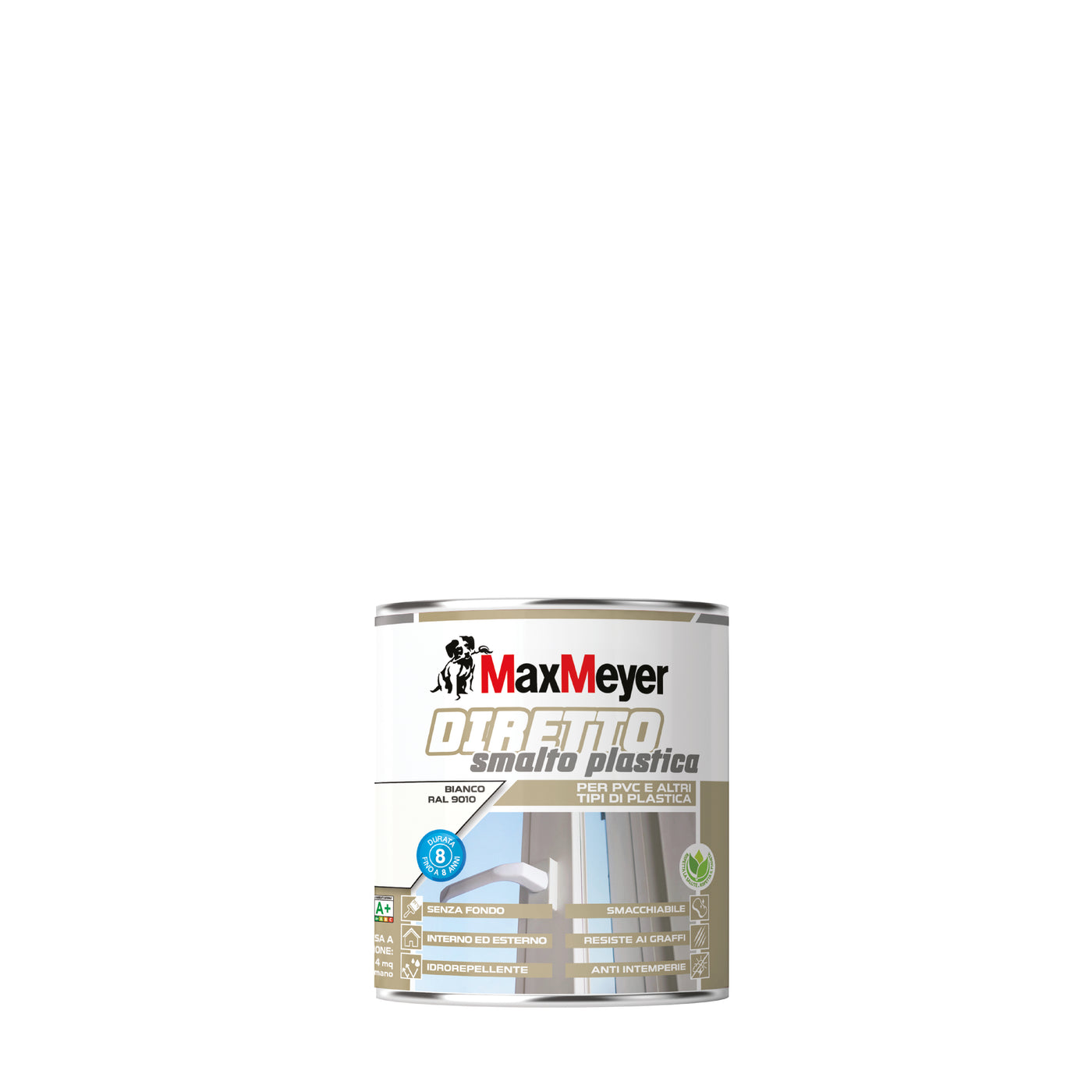 AQUA ENAMEL FOR PLASTIC SATIN WHITE R9010 MM 500ML