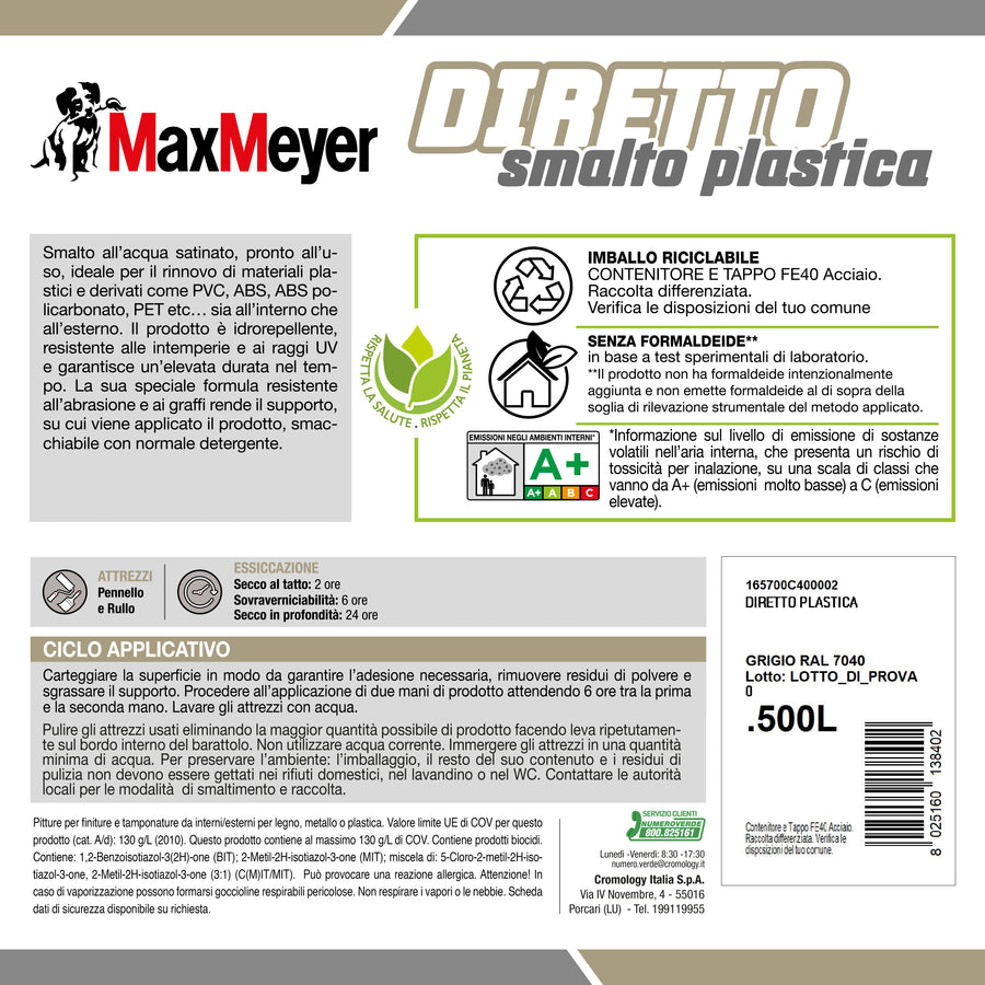 GREY SATIN PLASTIC WATER GLAZE R7040 MM 500ML