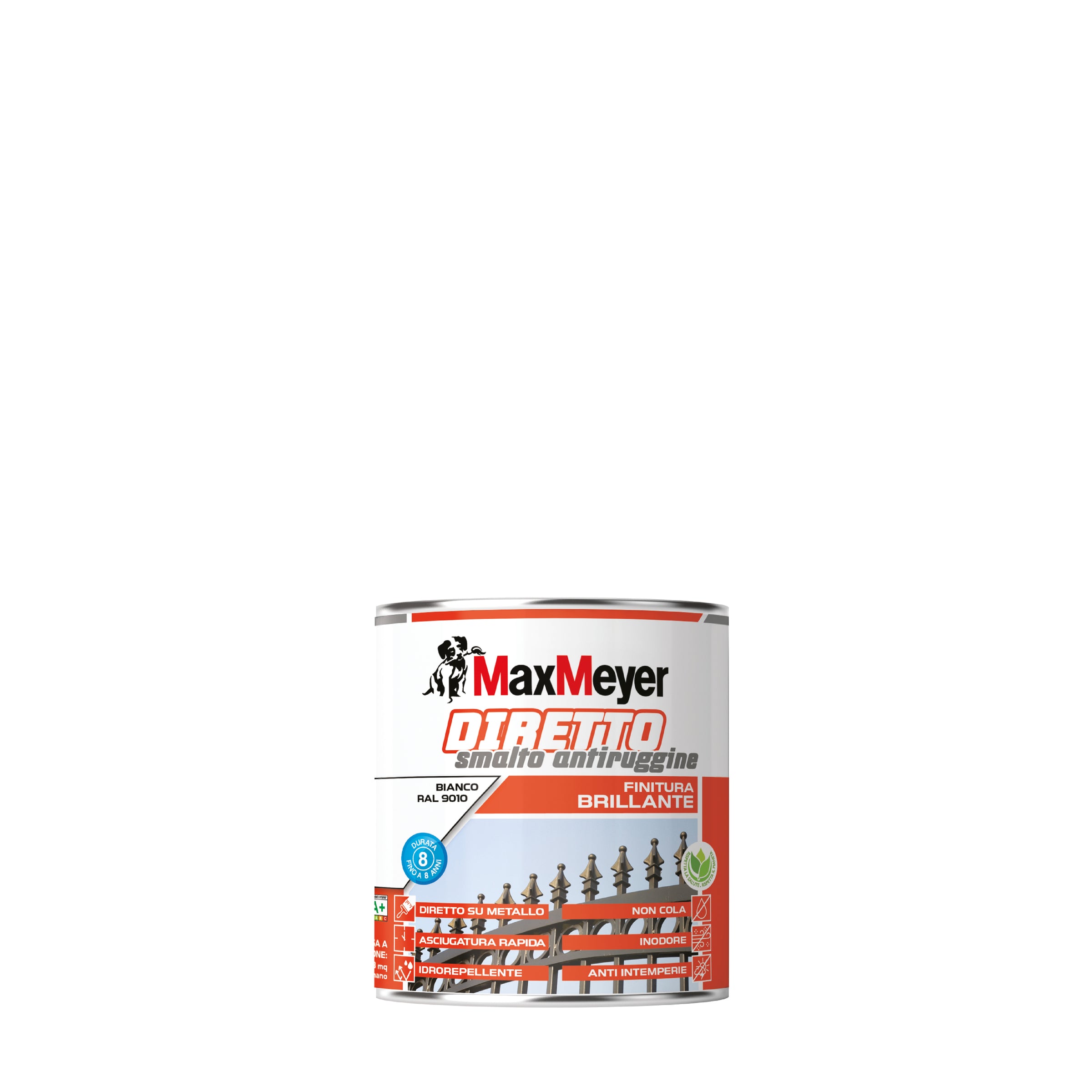 Glossy pearl white water-based anti-rust enamel R1013, 750ml