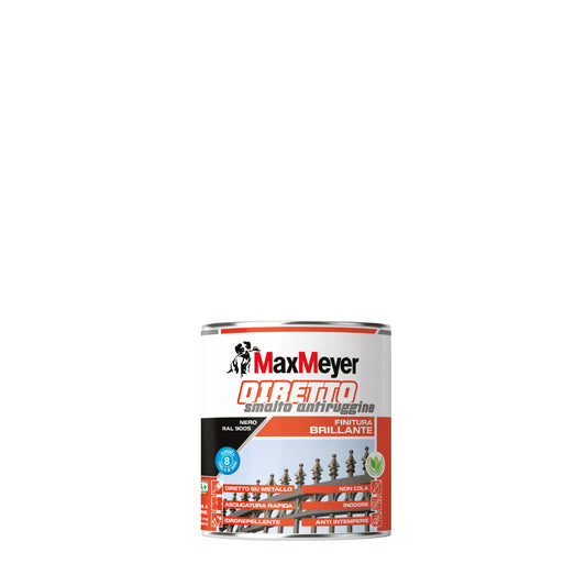 Glossy black water-based anti-rust enamel R9005, 750ml