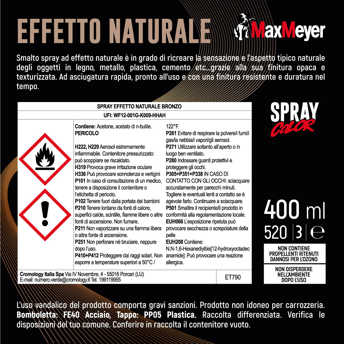 BRONZE NATURAL EFFECT SPRAY 400ML