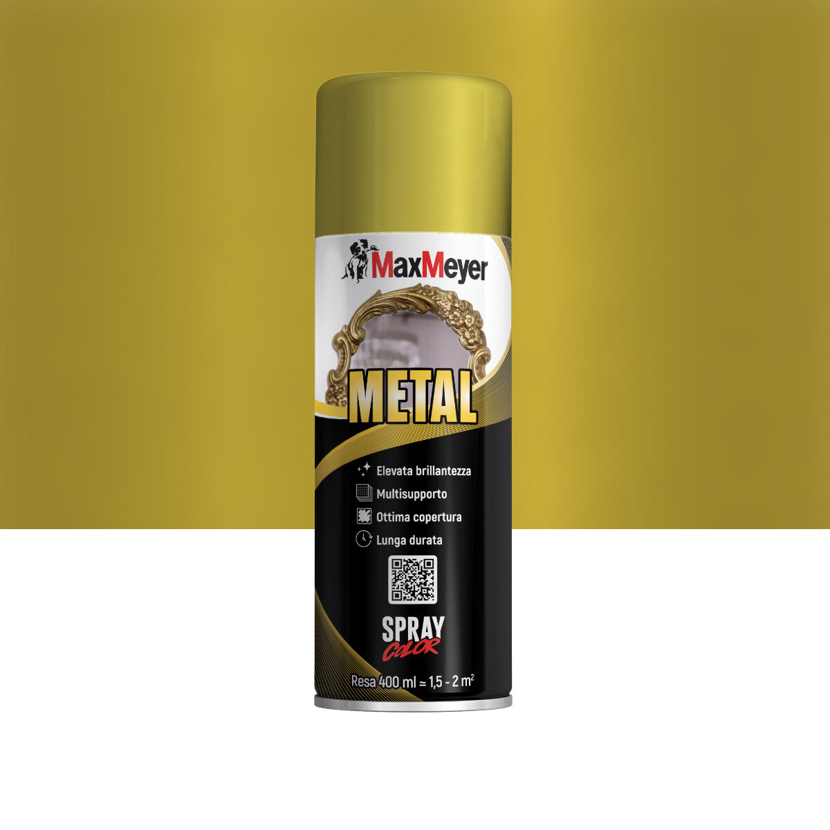 400ml gold-chrome metal spray