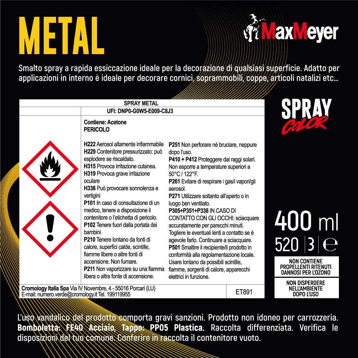 SILVER CHROME METAL SPRAY 400ML