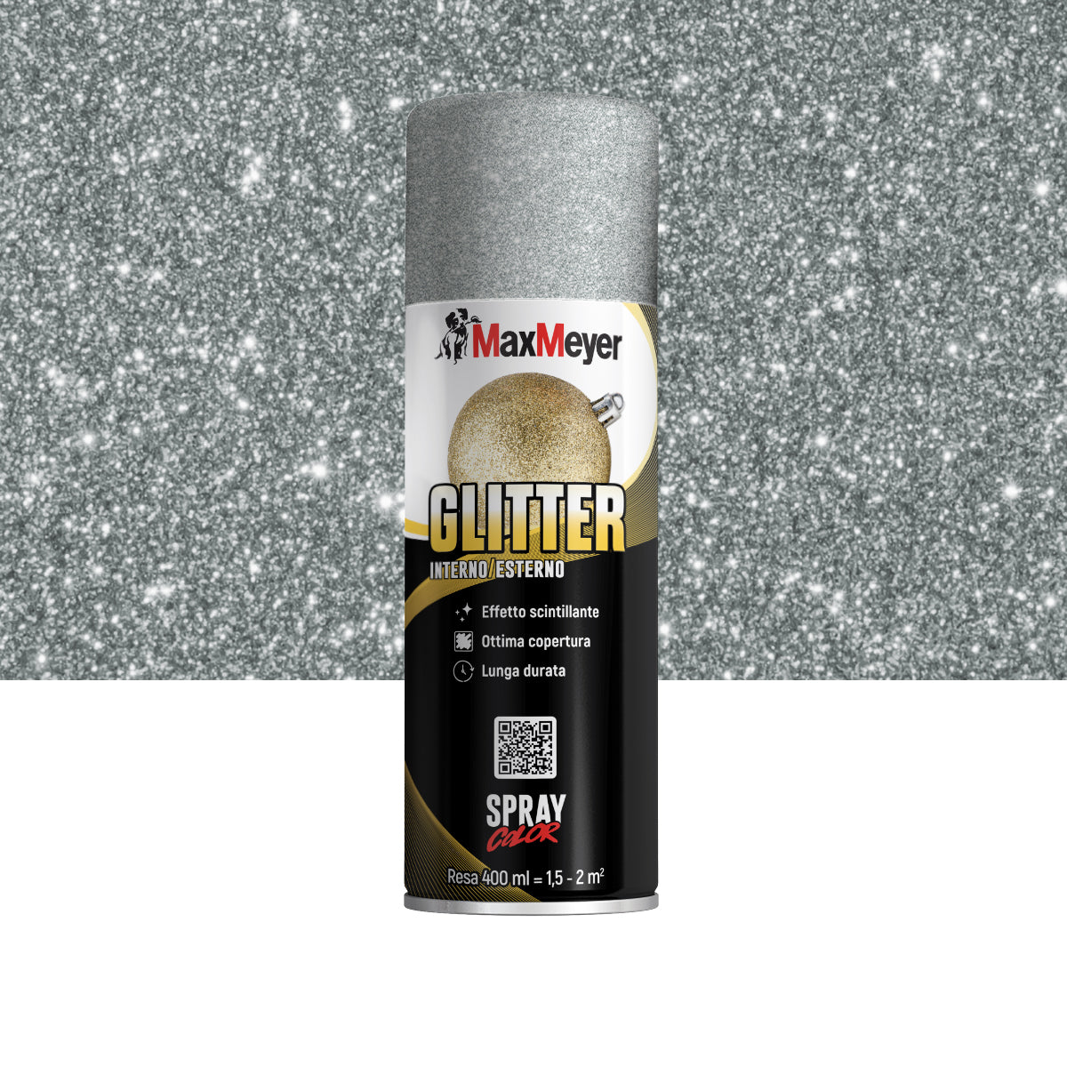 SILVER GLITTER SPRAY 400ML
