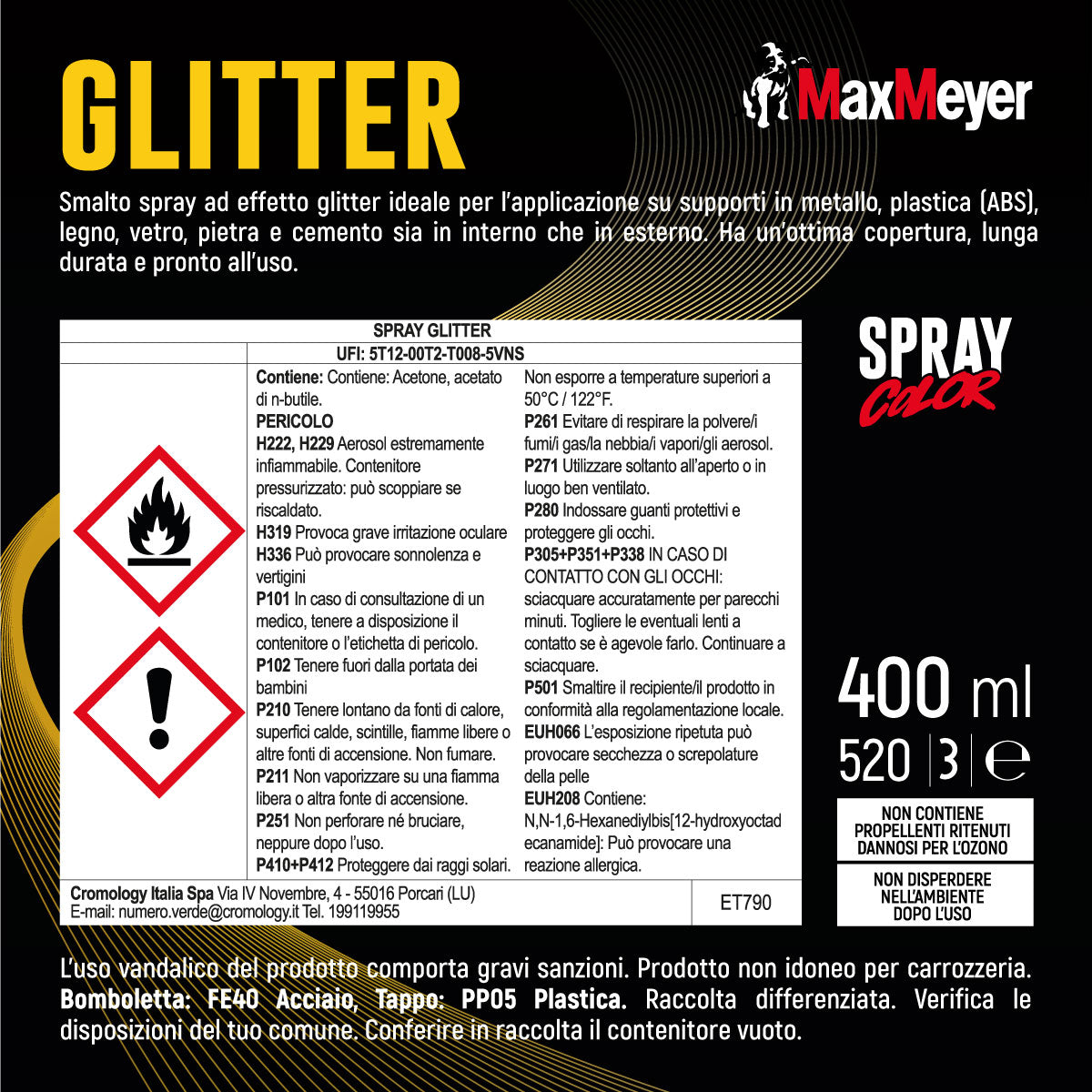 SILVER GLITTER SPRAY 400ML