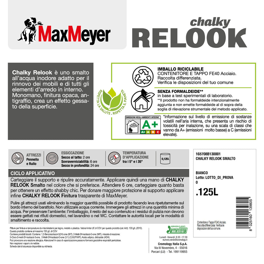 CHALKY WHITE RELOOK WATERBORNE WOOD GLAZE 125ML
