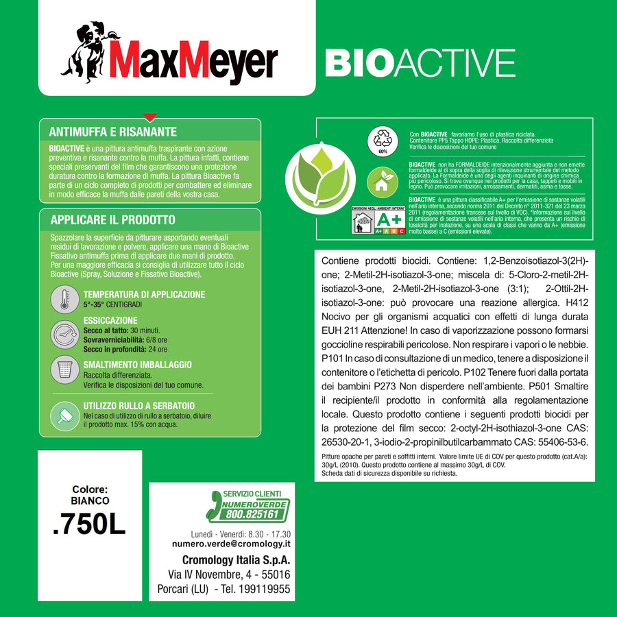 BIOACTIVE ANTI-MOLD WHITE PAINT A+ 750ML