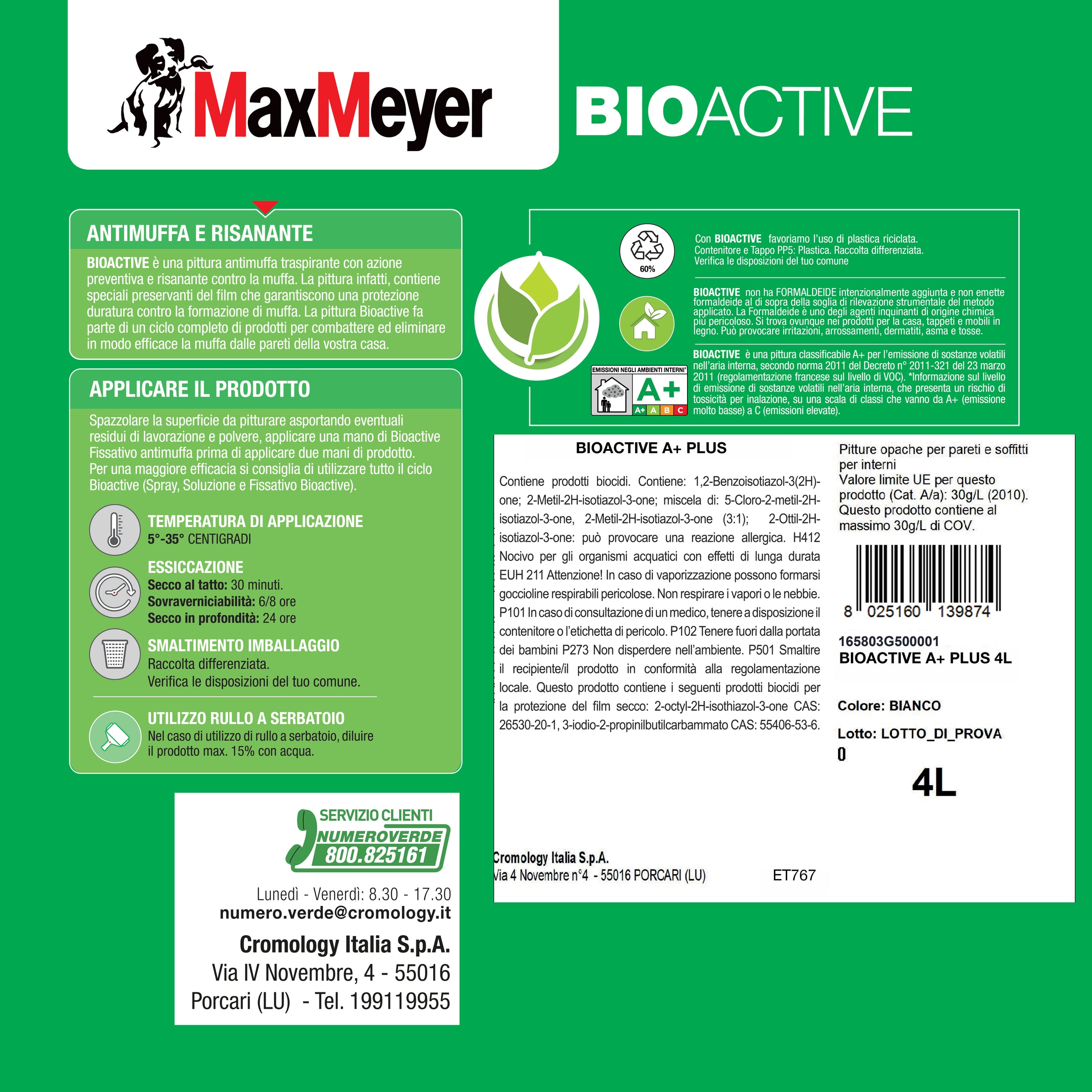 BIOACTIVE ANTI-MOLD WHITE PAINT A+ 4LT