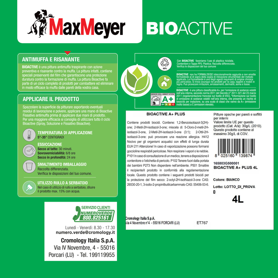 BIOACTIVE ANTI-MOLD WHITE PAINT A+ 4LT
