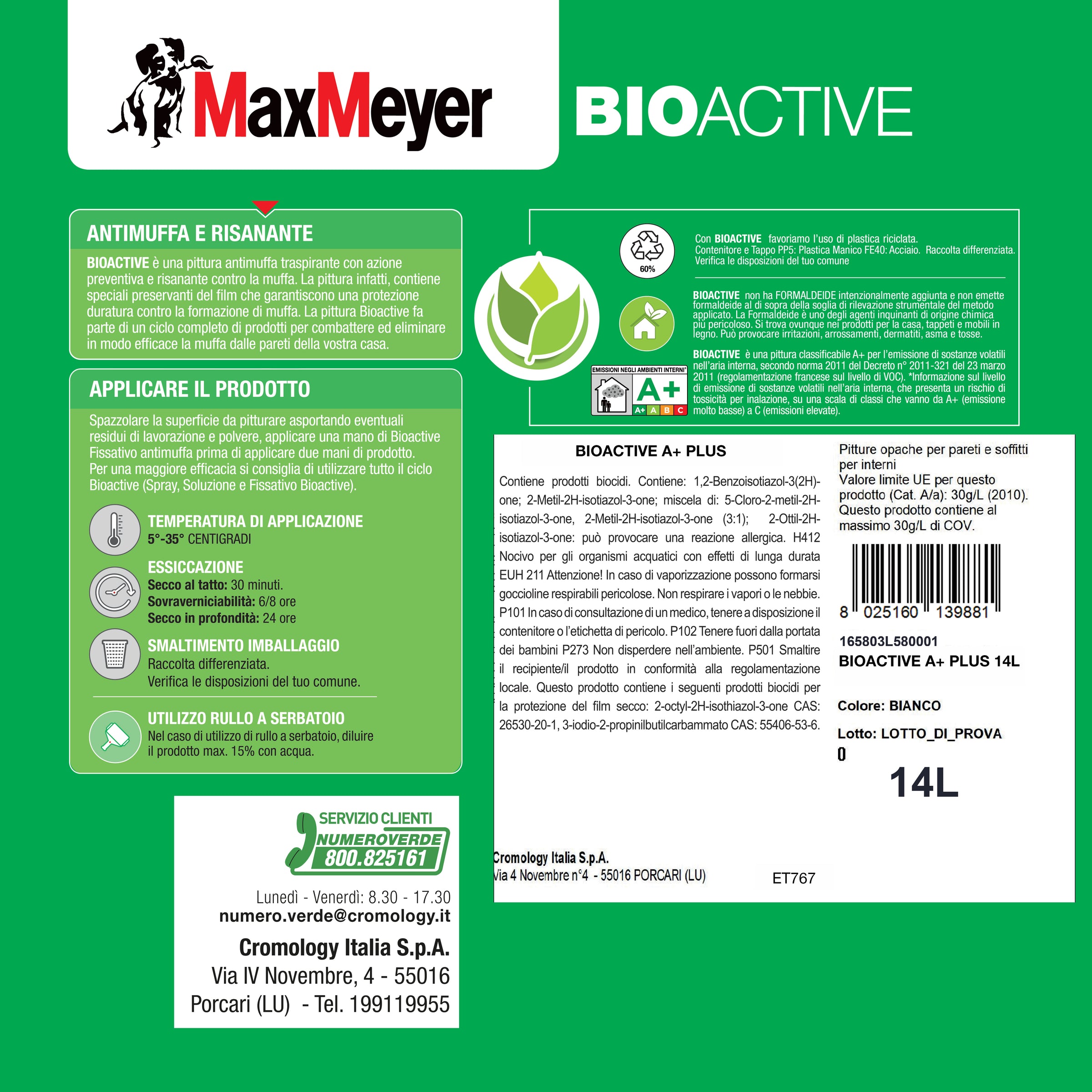 BIOACTIVE ANTI-MOLD WHITE PAINT A+ 14LT