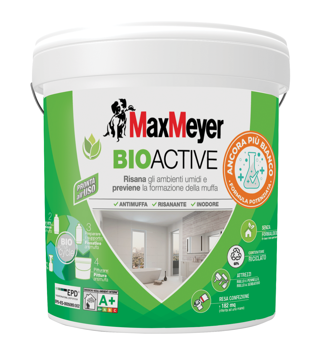 BIOACTIVE ANTI-MOLD WHITE PAINT A+ 14LT