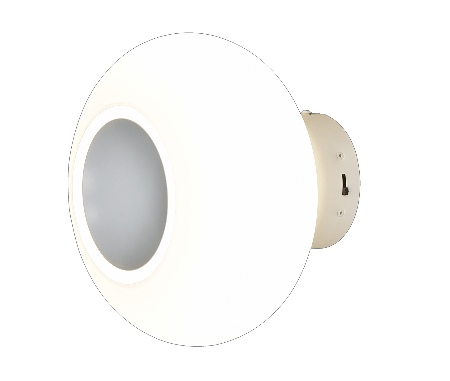 Bricocenter SILVIA WALL SCONCE WHITE GLASS D22 CM LED 9.5W CCT DIMMABLE