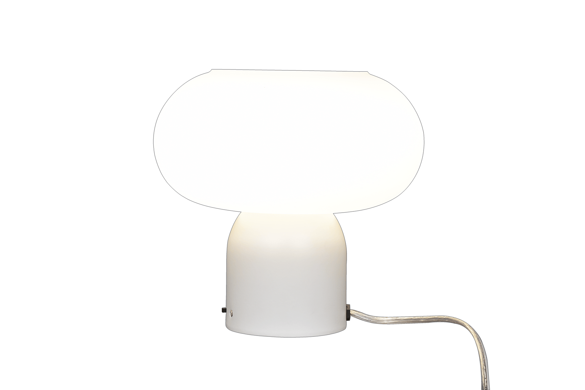 Bricocenter SILVIA TABLE LAMP WHITE GLASS H21.4 CM LED 9.5W CCT DIMMABLE