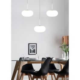 SILVIA CHANDELIER WHITE GLASS D22 CM LED 3X9.5W CCT DIMMABLE