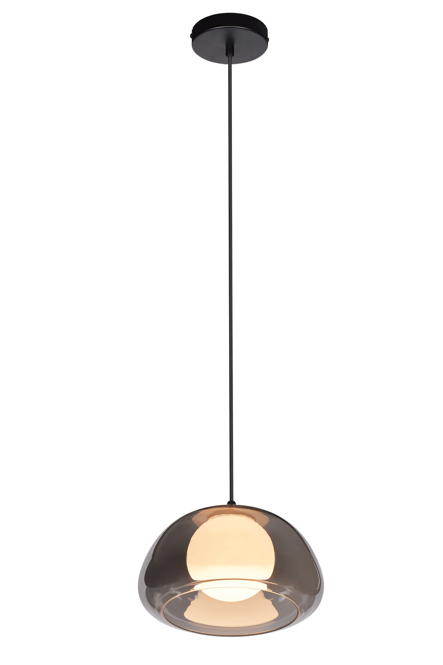 Bricocenter BLACK GLASS MARINA CHANDELIER D25 CM G9=12W