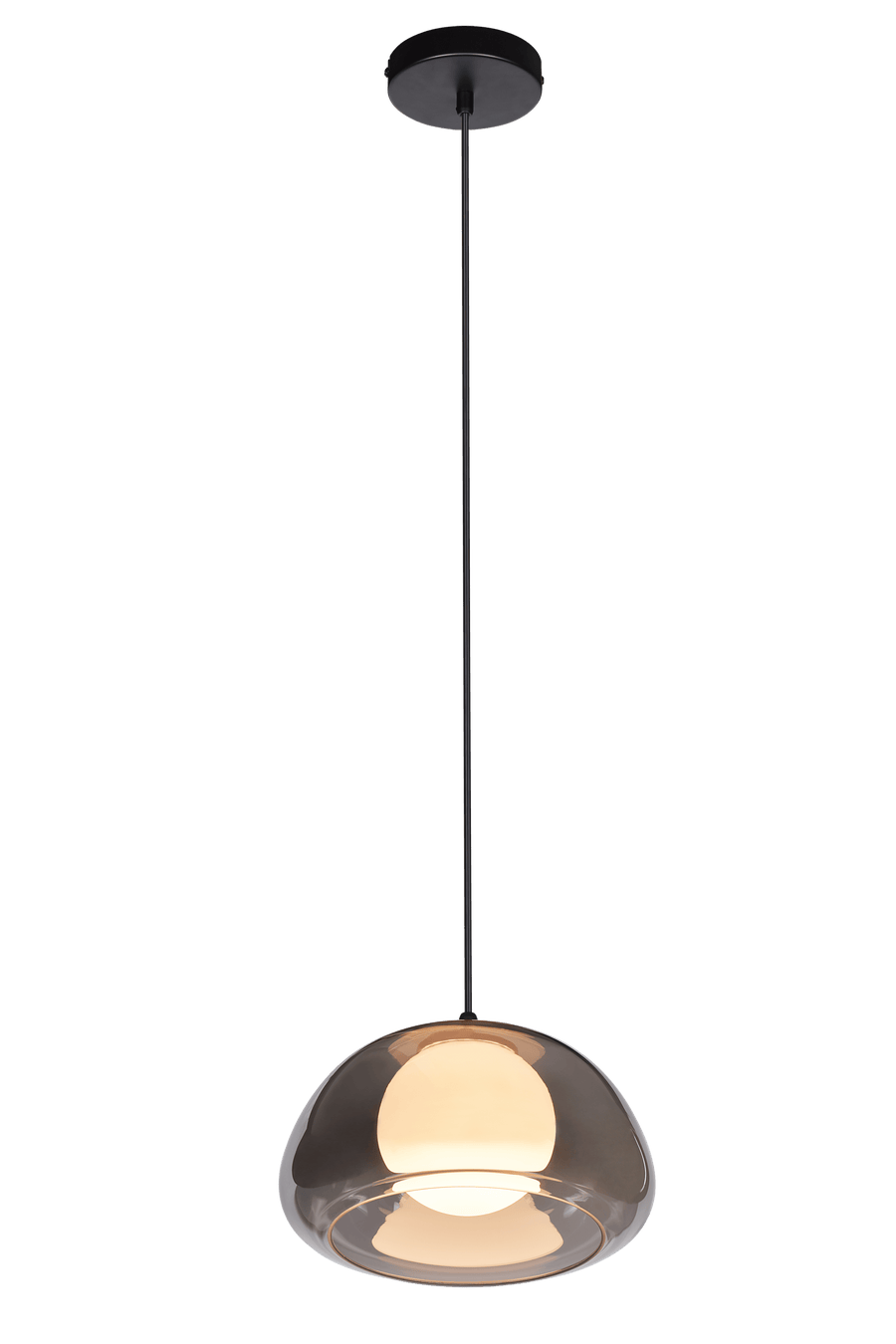 Bricocenter BLACK GLASS MARINA CHANDELIER D25 CM G9=12W