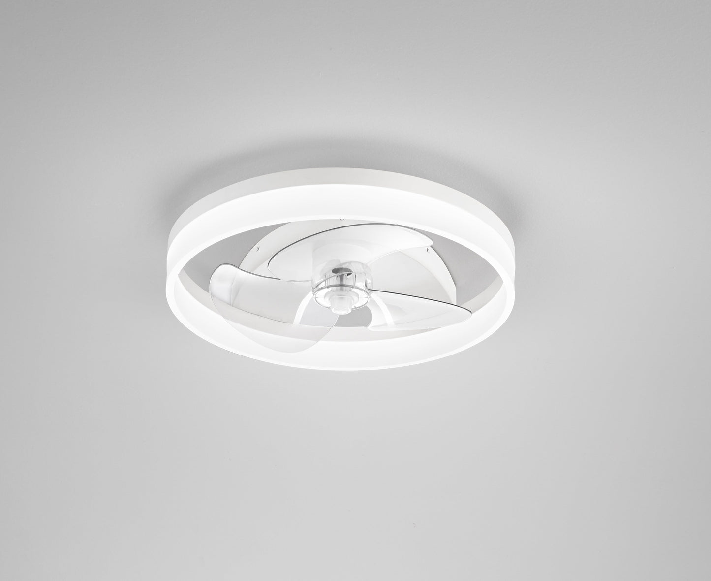 Bricocenter ESPERO CEILING LIGHT WITH FAN WHITE D50 CM LED 28W CCT WITH REMOTE CONTROL